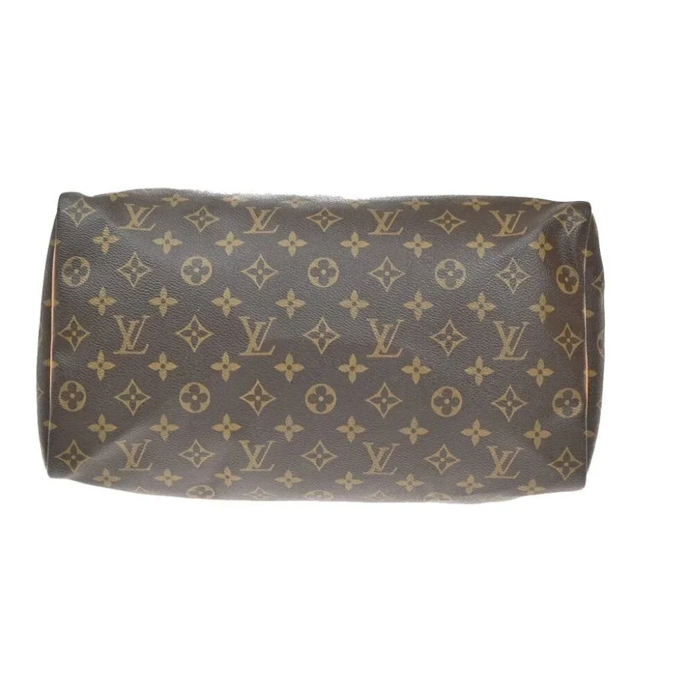 LOUIS VUITTON Speedy 35 Travel Hand Bag Monogram Leather Brown